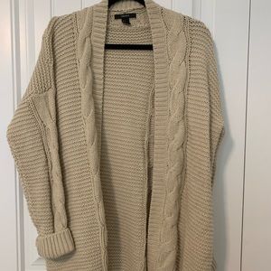 Long Cable Knit Cardigan